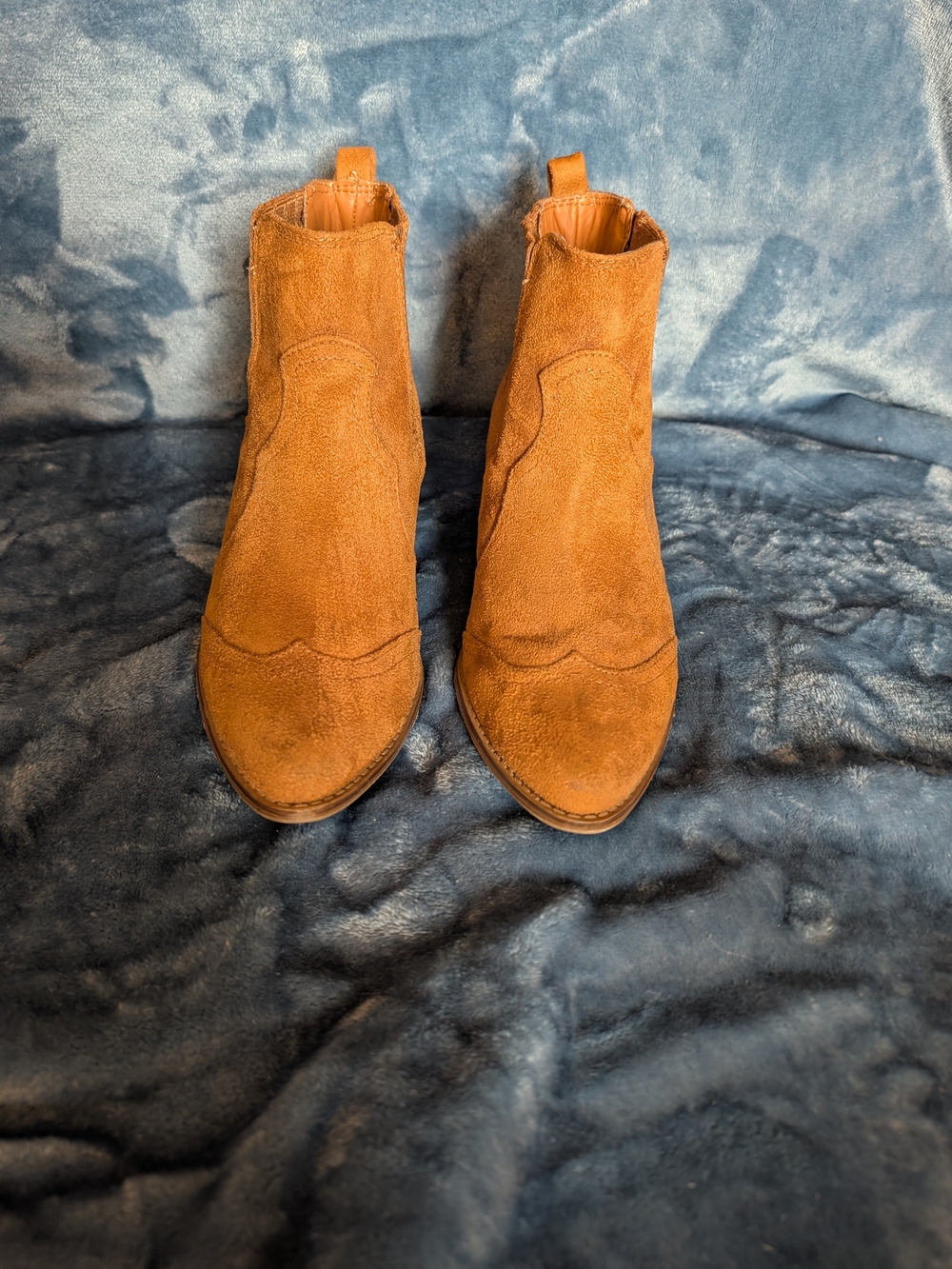 Target Tan Suede Chelsea Booties